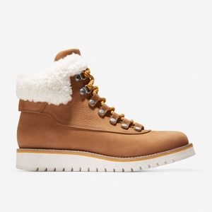 Women's Cole Haan Grandexpløre Genuine Shearling Trim Waterproof Hiker Boot sz 9